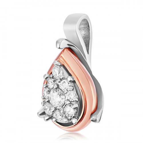 Emotions 18K White/Rose Gold Diamonds Pendant - EMO2458